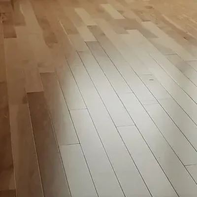 Natural hickory hardwood flooring installed by Plymouth Home in Bristol, CT