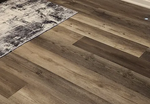 MSI Prescott Katella Ash luxury vinyl plank installed in a bedroom in Southington, CT